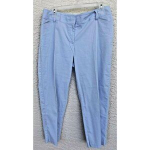 Liz Claiborne 12P blue Audra style fly front 26" inseam capris cropped pants